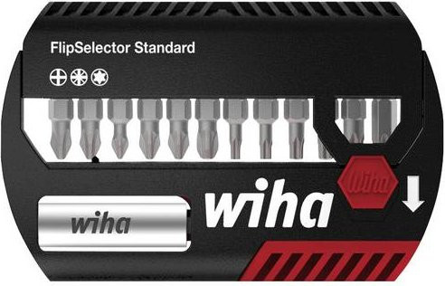 Wiha Bit-Set FlipSelector Standard 13-teilig mit Bithalter in Schwarz-Rot - Bild 1