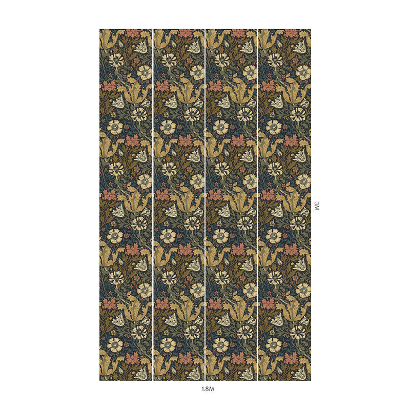 House of Hackney Tapete Compton Midnight in Multicolour mit floralem und botanischem Design - Bild 2
