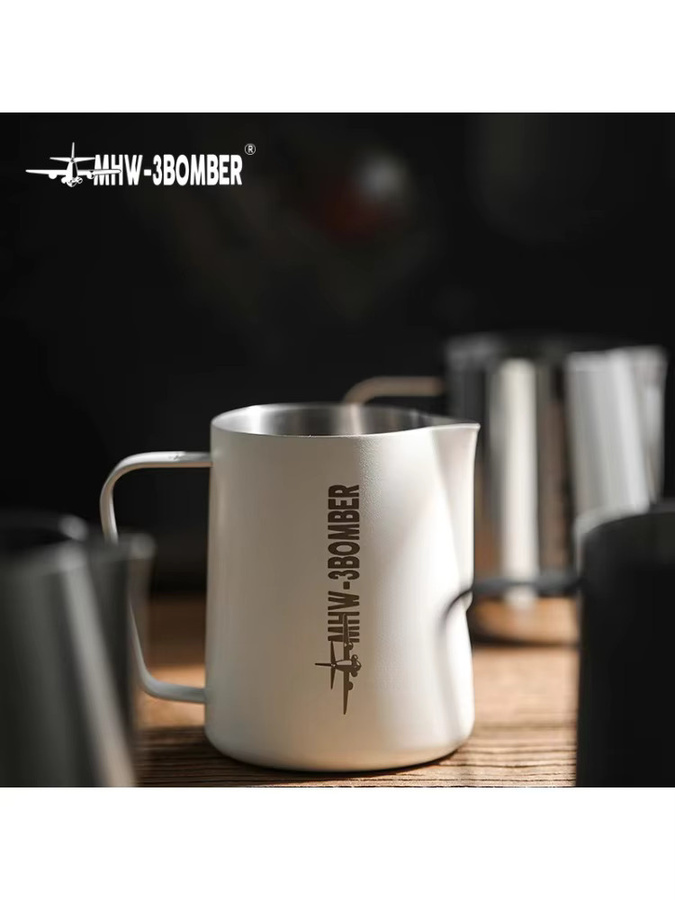 MHW-3BOMBER 3.0 Milchaufschäumkännchen aus Edelstahl für Latte Art und Espresso, 450 ml, Silber oder Schwarz - Bild 6