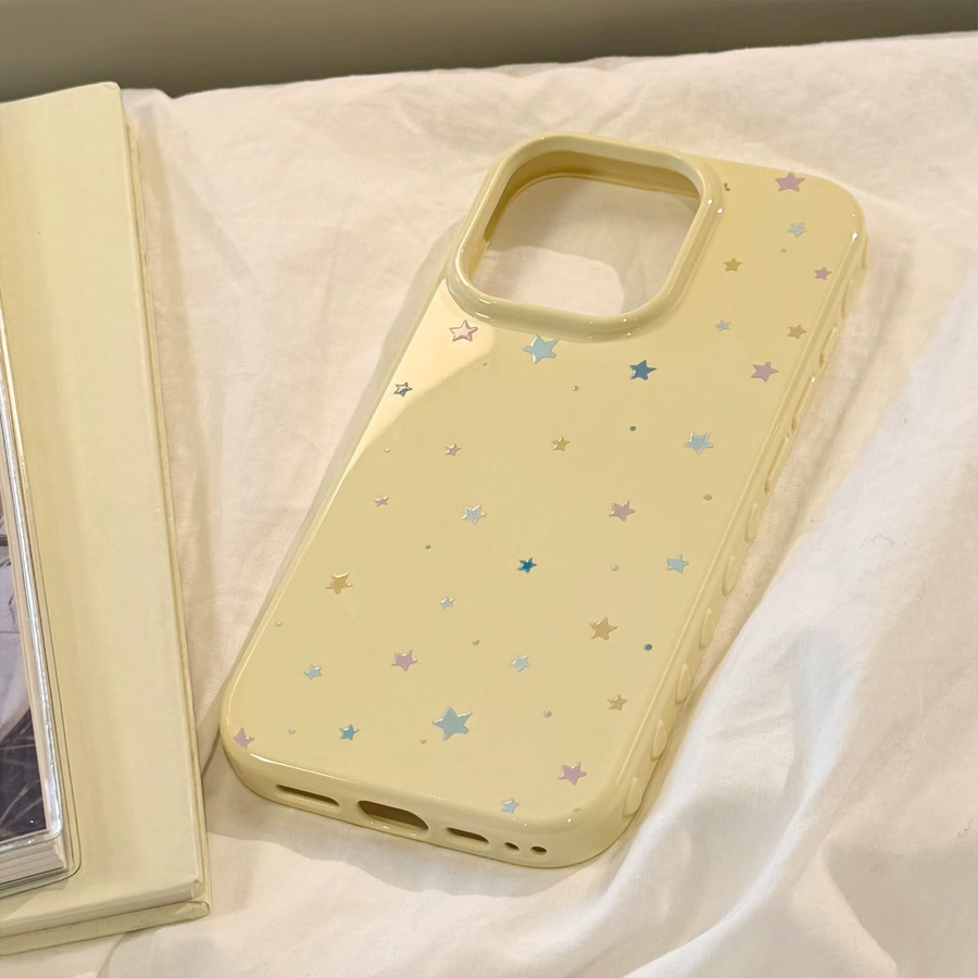 Stoßfeste iPhone Handyhülle mit buntem Sternenmuster in Multicolour für Apple iPhone 17 16 15 14 13 12 11 Pro Max - Bild 4