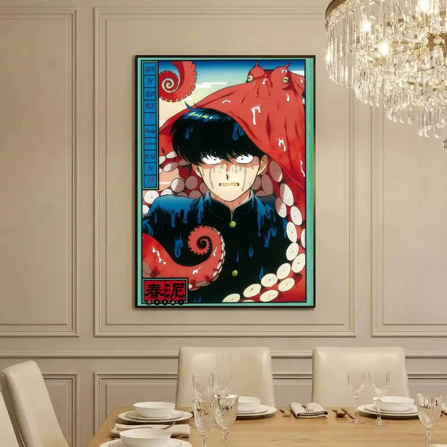 Vintage-Poster Anime Go For It Nakamura als selbstklebender Retro-Aufkleber aus Kraftpapier in Mehrfarbig für deine Raumdekoration - Bild 5
