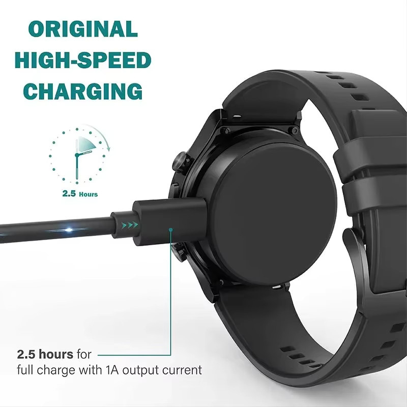 Huawei Magnetisches Schnellladekabel in Schwarz für Huawei Watch GT, GT2, GT3 Pro und Honor Watch GS Pro - Bild 3