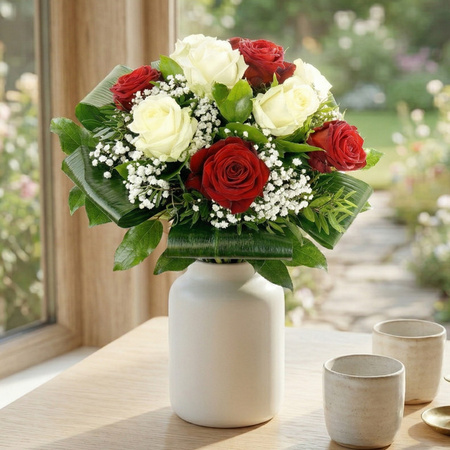 Ricarda Bouquet Rosen Gypsophila Greenery Multicolor