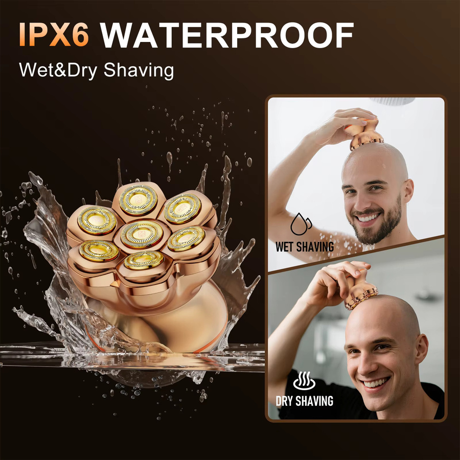 MAXGROOM Kopfrasierer PRO, elektrischer Haarschneider, Herren, Gold - Bild 6