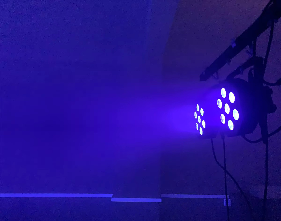 4er Set HYULIGHTS LED Flat SlimPar RGBWA UV 6in1 Wash Bühnenbeleuchtung DMX512 Schwarz - Bild 5