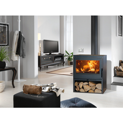 PANADERO Kaminofen Vera in Schwarz-Metallic, B/T/H: 56 x 40 x 87 cm - Bild 2