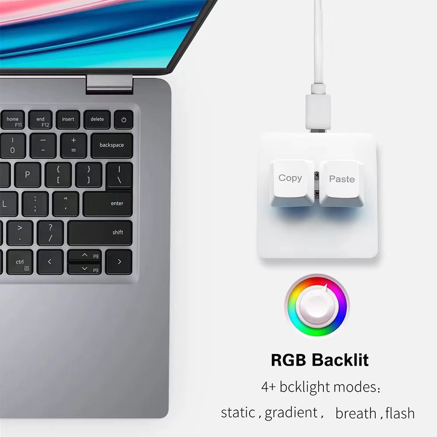 BTXETUEL SAYO OSU Keypad Mechanische Gaming-Tastatur mit RGB-Hintergrundbeleuchtung und Hotswap-Funktion in Schwarz - Bild 2