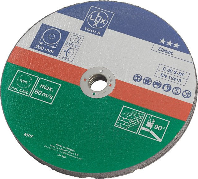 LUX-TOOLS Trennscheibe für Stein Ø 230 mm, 5 Stück, Multicolour - Bild 1