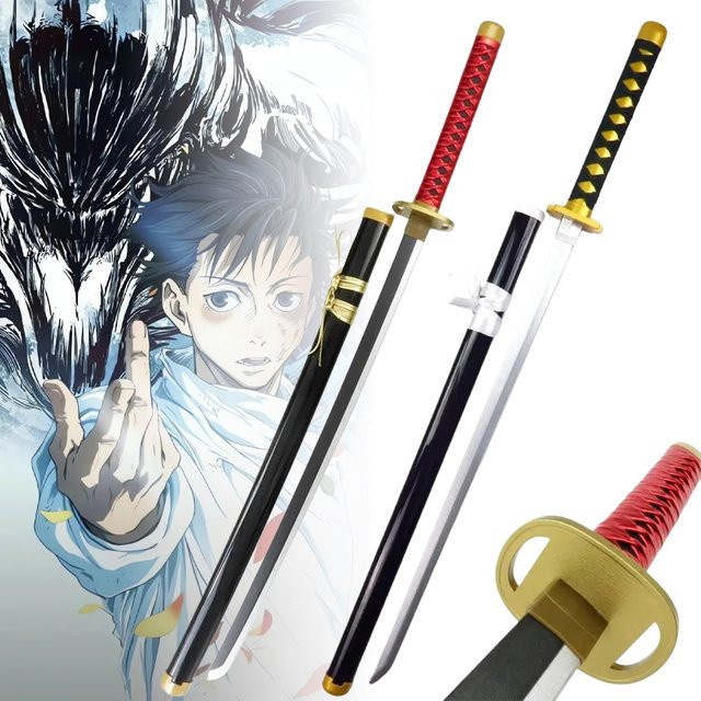 MINISO Okkotsu Yuta Katana Jujutsu Line Anime, Holz, 40 Zoll - Bild 1