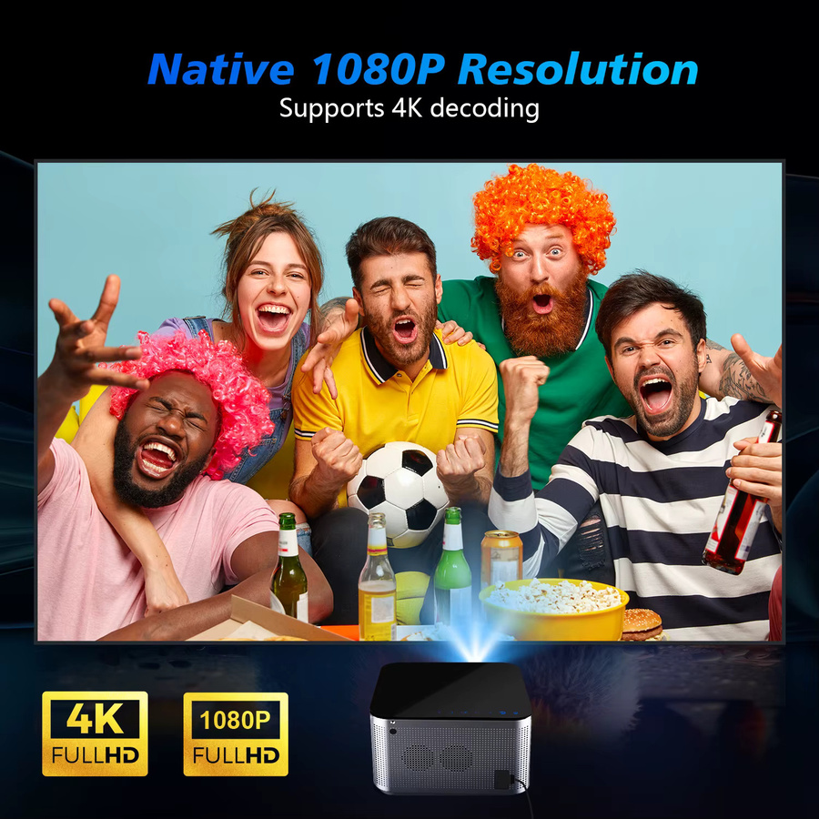 Magcubic Smart Projektor mit Android 11, 4K Unterstützung, Full HD 1080p, 580 ANSI, Wifi6 und Bluetooth 5.0 für dein Heimkino-Erlebnis - Bild 2