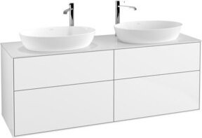V&B Waschtischunterschrank Finion in Weiß lackiert, B/T/H: 160 x 50,1 x 50,1 cm - Bild 1