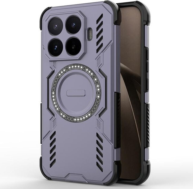 Stoßfeste Xiaomi 17T Pro Handyhülle mit magnetischer Rüstung und Wärmeableitung in Violett - Bild 1