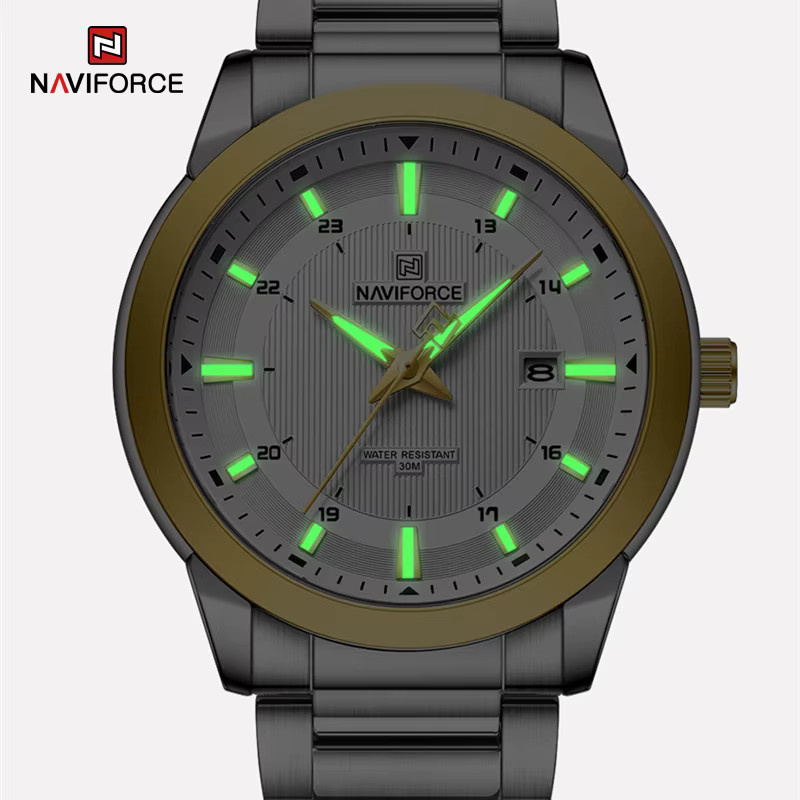 NAVIFORCE Armbanduhr Quarz, Edelstahl, Datum, Herren - Bild 3