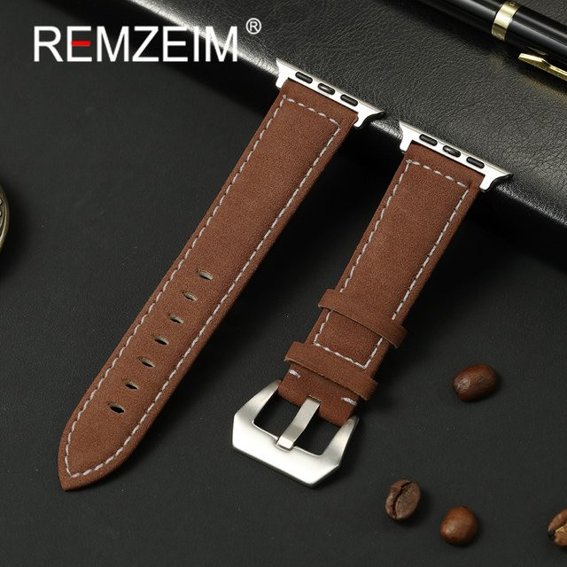 REMZEIM Uhrenarmband Leder, Retro-PU-Leder, Unisex - Bild 1