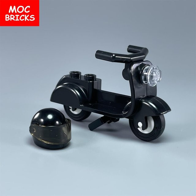 Yiran toy MOC City Sport Reiten Fahrrad Roller Motorrad Helm Bausteine, ab 6 Jahren - Bild 1