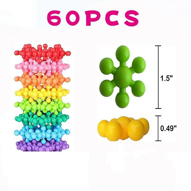 Fashnics Pflaumenblüten Schneeflocken Bausteine, 3D Steine Spielzeug, ab 3 Jahre - Bild 1