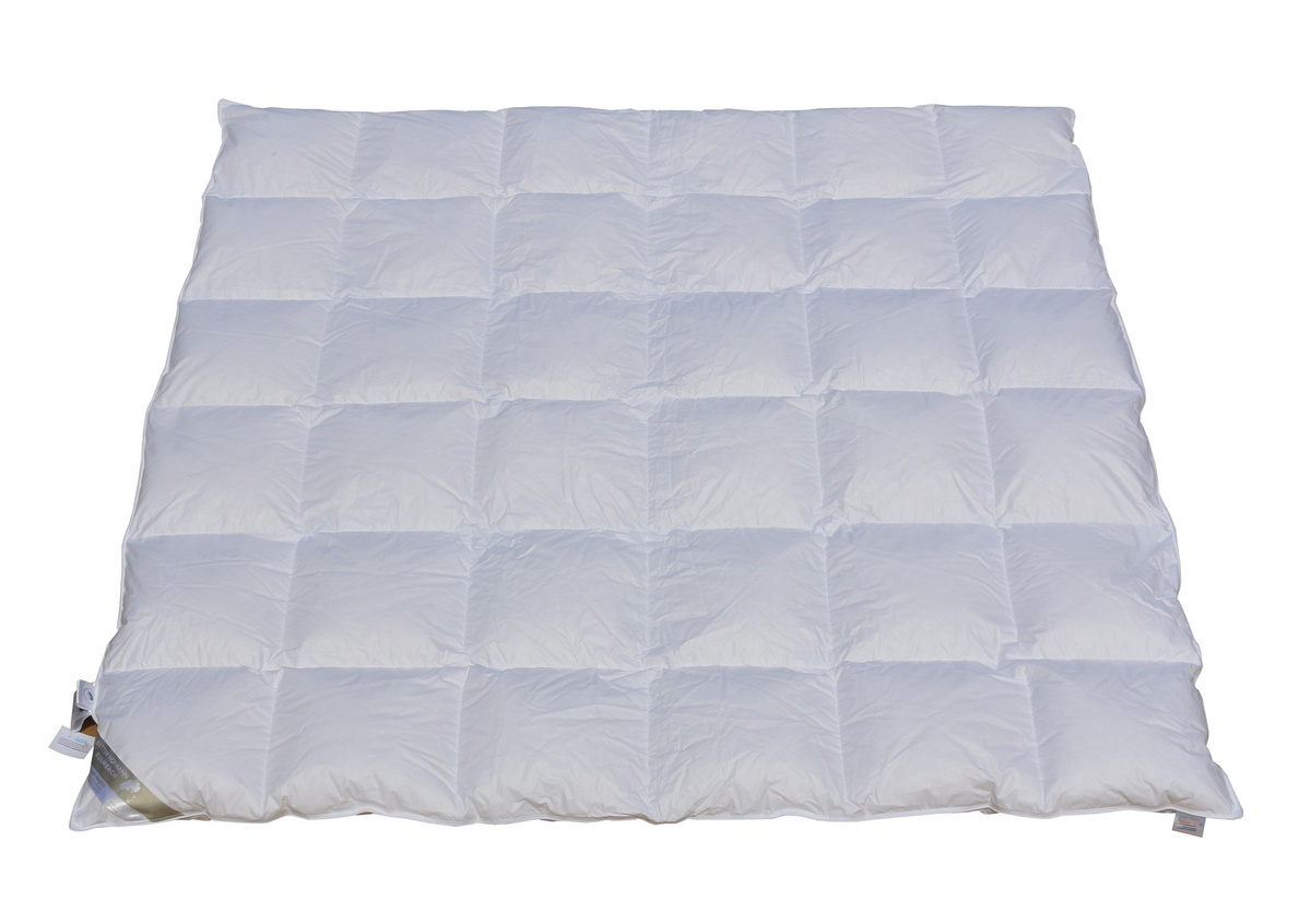 Frankenstolz Daunendecke Weiß, Ganzjahresbettdecke mit Daunenfüllung, B/T: 200 x 200 cm - Bild 1