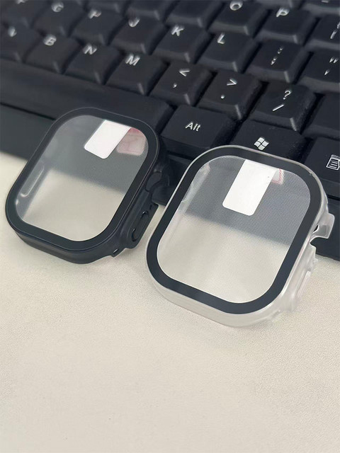 Abdeckung für Apple Watch Ultra 3 49 mm, PC-Gehäuse, Displayschutz aus gehärtetem Glas, Unisex - Bild 1