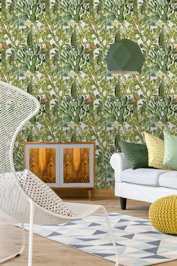 MINDTHEGAP Tapete Opuntia WP20166 floral grün modern textile - Bild 1