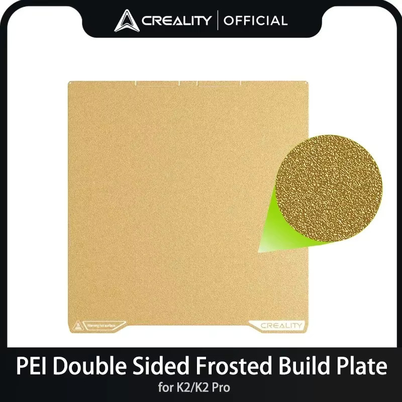 Creality Original K2/K2 PRO PEI Doppelseitige Mattierte Bauplatte mit Hochfester Premium PEI Pulverbeschichtung für FDM 3D-Drucker in Gold - Bild 2