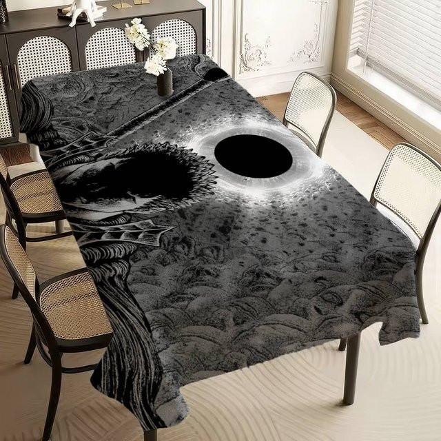 Amine Berserk Rechteckige Tischdecke von JMG Household Supplies in Grau, fleckenabweisend und wasserabweisend, B/T: 150 x 200 cm - Bild 1