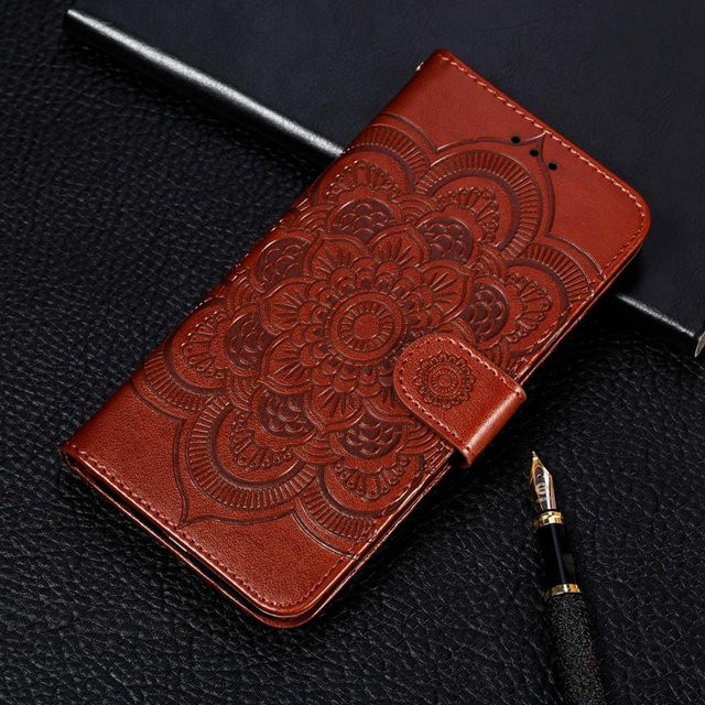Leder Flip Handytasche mit Luxus Schnalle für Xiaomi Mi 11i, Redmi 9T, Poco F2, X3 NFC und weitere Modelle, Farbe: Braun - Bild 1