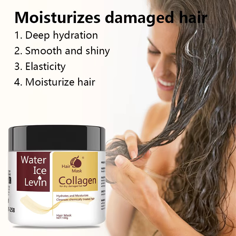 Water Ice Levin Haarmaske mit Kollagen, Hyaluronsäure und Keratin, 100 g - Bild 2