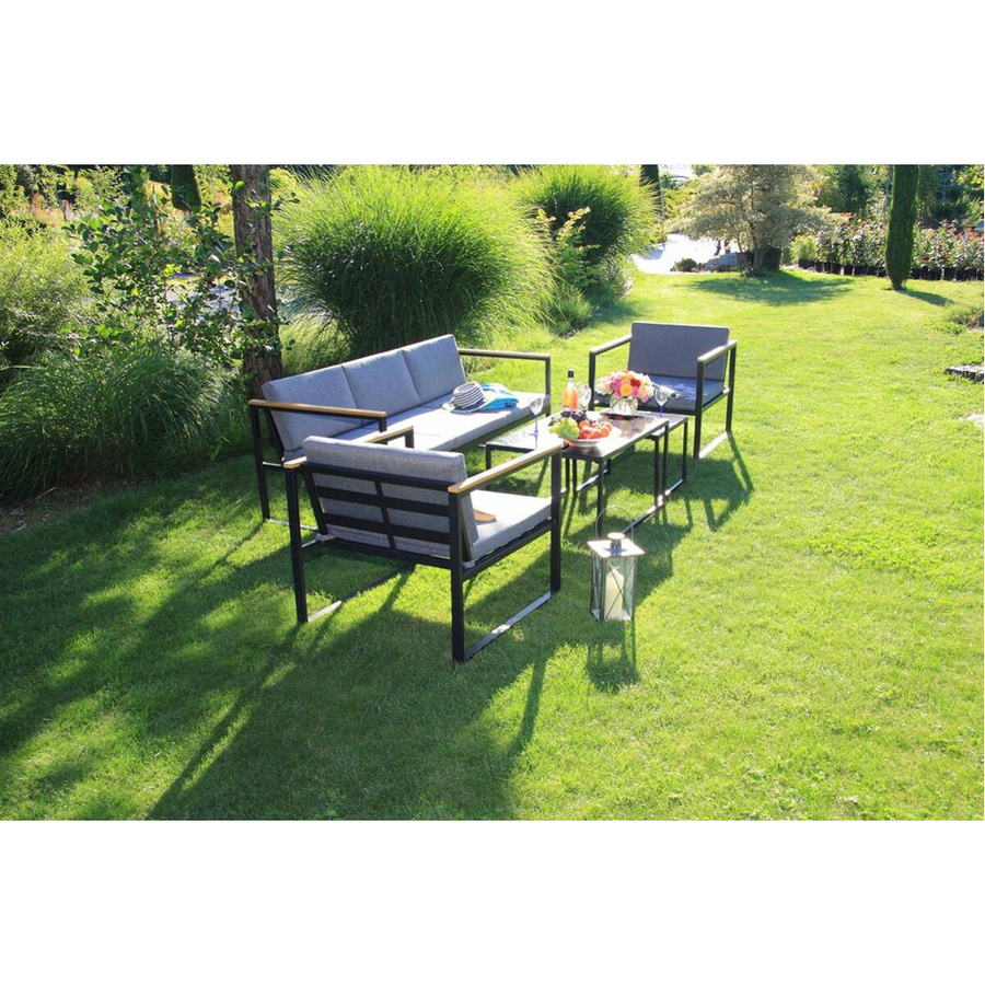 Acamp Gartensitzgruppe Space aus Stahl in Anthrazit - Bild 3