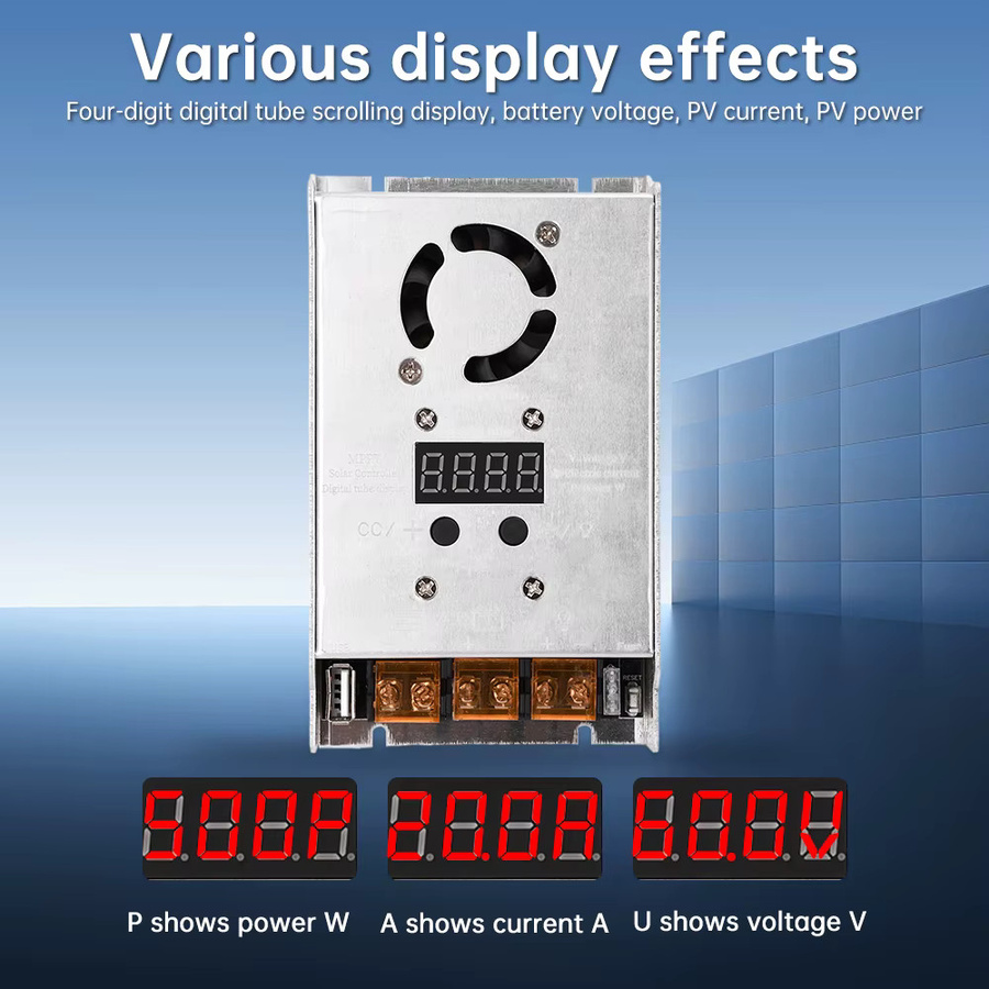 Diymore MPPT Solar Laderegler 500W 20A DC18-80V Buck Controller in Silber - Bild 2