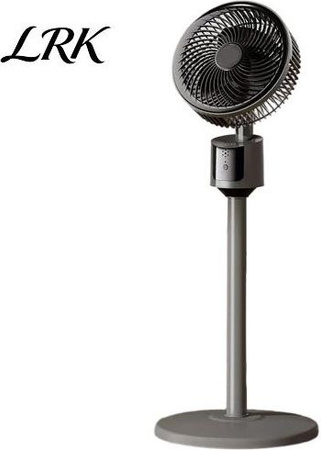 LokiStorm Mini-Bodenventilator Grau, Tragbarer USB-Luftzirkulator mit Oszillation und Geschwindigkeitsregelung