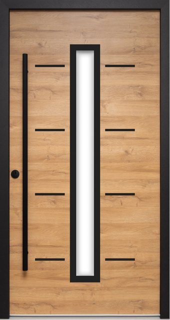 Splendoor Sicherheitshaustür Thermospace Milano Prime RC2 mit Glaseinsatz in Braun oder Schwarz, B/H: 110 x 210 cm - Bild 1