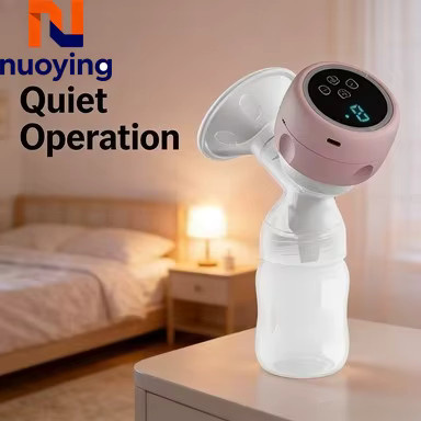 Elektrische Milchpumpe USB-aufladbar und geräuscharm, tragbarer automatischer Milchextraktor BPA-frei in Beige oder Pink - Bild 2
