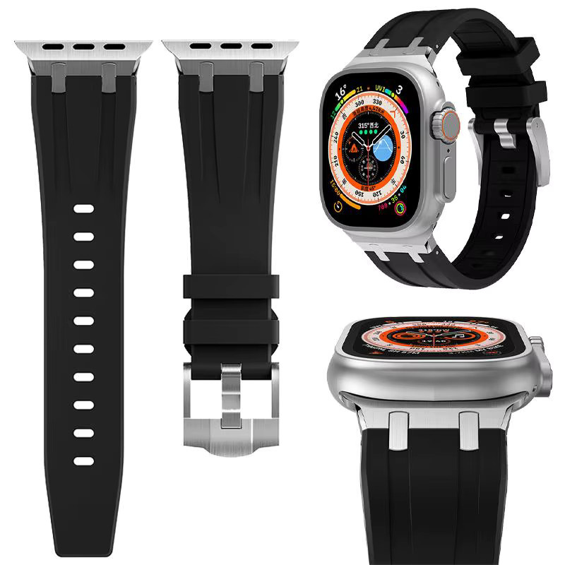 jansin Uhrenarmband Silikon, Schwarz, Unisex - Bild 2