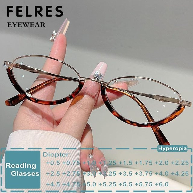 FELRES Lesebrille, Halbrand, oval, Damen, Blaulichtfilter - Bild 1