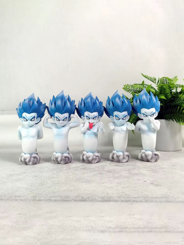 5er Set Dragon Ball Z Gotenks Super Ghost Kamikaze Attack Actionfiguren von Bandai in Weiß, Höhe: 14,5 cm - Bild 6