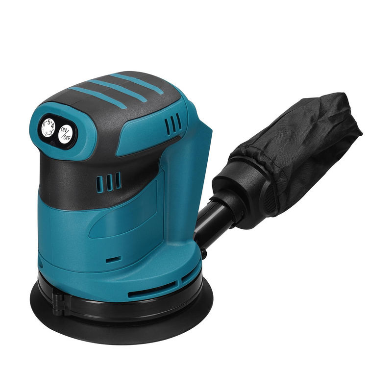 Aimo kabelloser Exzenterschleifer mit bürstenlosem Motor, multifunktionaler elektrischer Autopolierer und Holzschleifer, Blau, Durchmesser: 125 mm - Bild 6