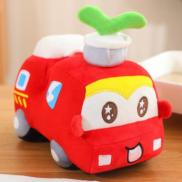 Yiran toy Cartoon Auto Plüschkissen, Plüschtier, Rot, Bunt / Mehrfarbig - Bild 1