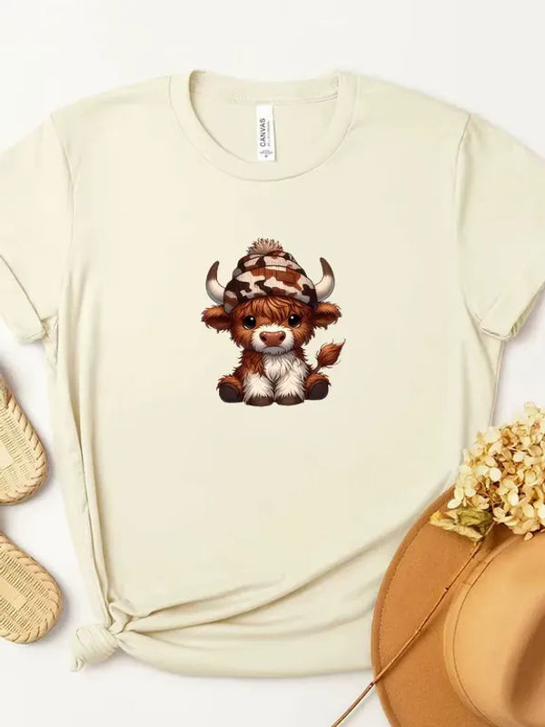 6 Stück Cartoon-Kalb Wärmeübertragungs-Vinylaufkleber, waschbare und aufbügelbare DIY-Aufkleber für Textilien in Mehrfarbig - Bild 5