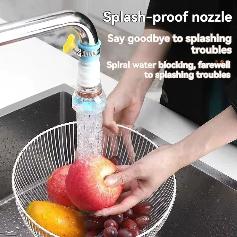 Maifanshi Ausziehbarer 360-Grad-Drehhahn-Wasserfilter mit Spritzschutz und Teleskopfunktion - Bild 2