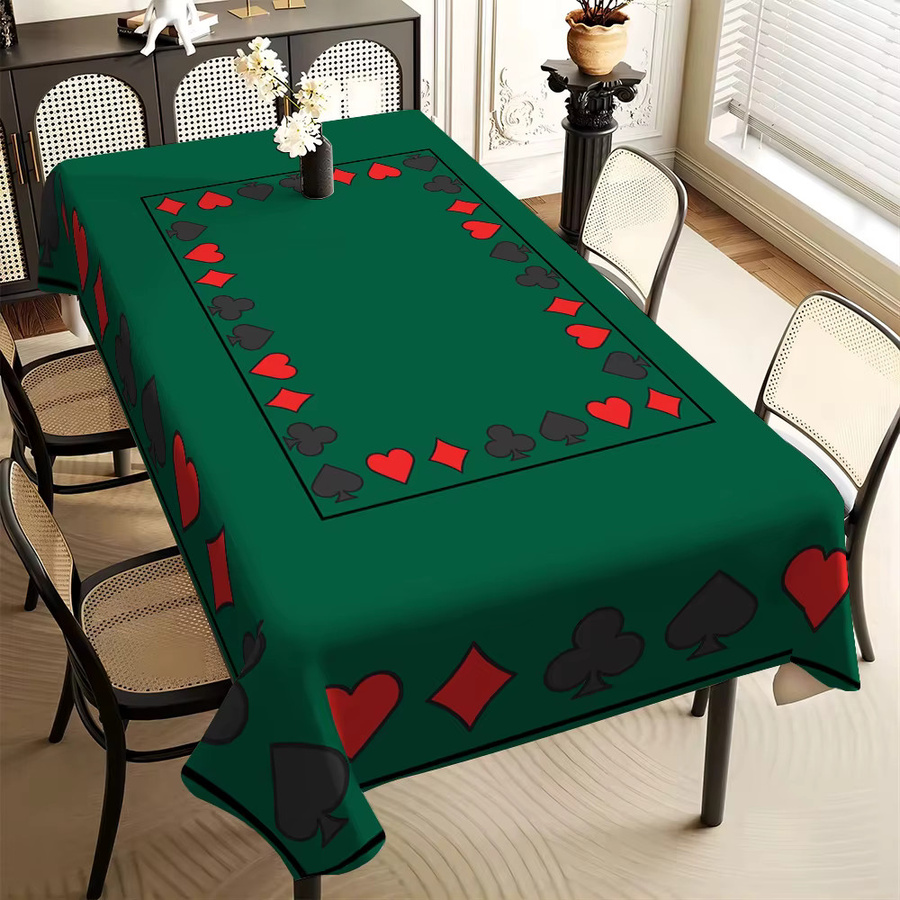 ZZN Texas Hold'Em Tischdecke mit Grafikprint, rechteckig, grün - Bild 2