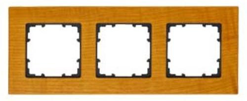 Siemens Delta Holz Schalterprogramm 3fach Rahmen in Braun 5TG11031 - Bild 1