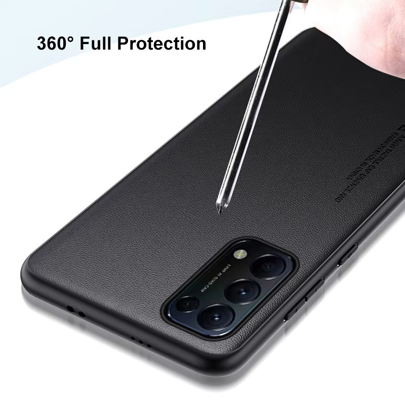 Luxus PU Leder Handyhülle für OPPO Find X3 Lite und OPPO Reno 5 5G / Reno5 4G, stoßfester Silikon Schutz, Farben: Grün oder Schwarz - Bild 2