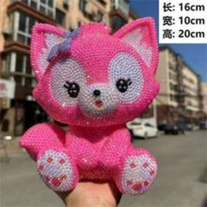 Potdemiel Stitch und Hello Kitty Sparschwein Set für Kinder zum Punktbohren in Rosa - Bild 1