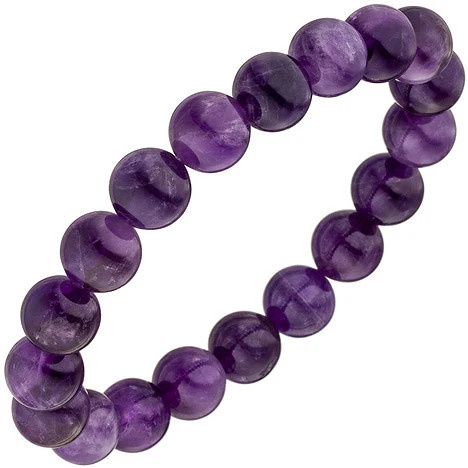 Colfem Armband Amethyst, Edelstahl, lila, violett, 19 cm, Unisex - Bild 1