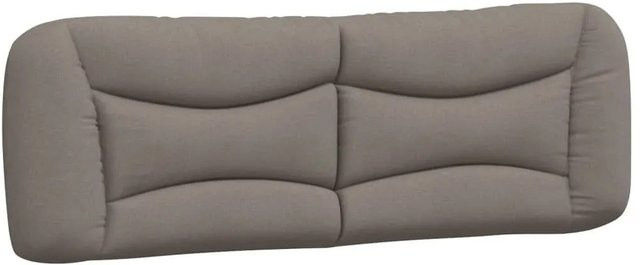 vidaXL Kopfteil-Kissen Hvar in Taupe mit Wellen-Design aus Stoff, Breite: 160 cm, Höhe: 48 cm, Tiefe: 15 cm - Bild 1