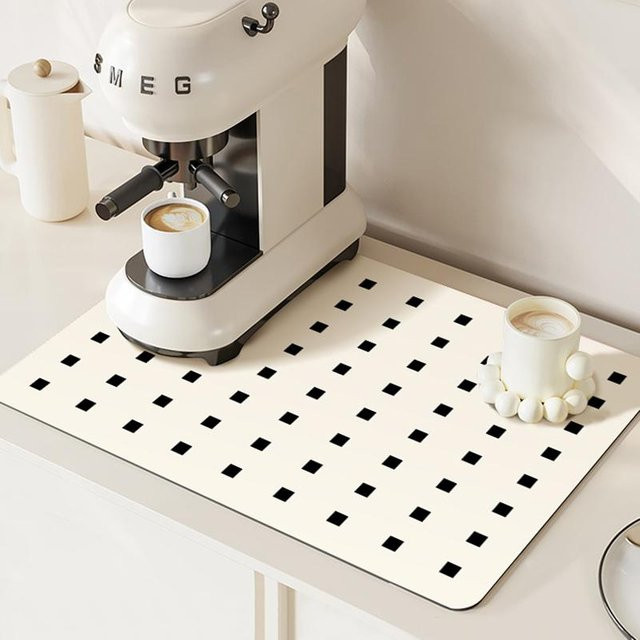 Bestbags Rutschfestes Abtropfpad für Küchenarbeitsplatten und Kaffeemaschinen, Weiß, B/T: 40 x 30 cm - Bild 1
