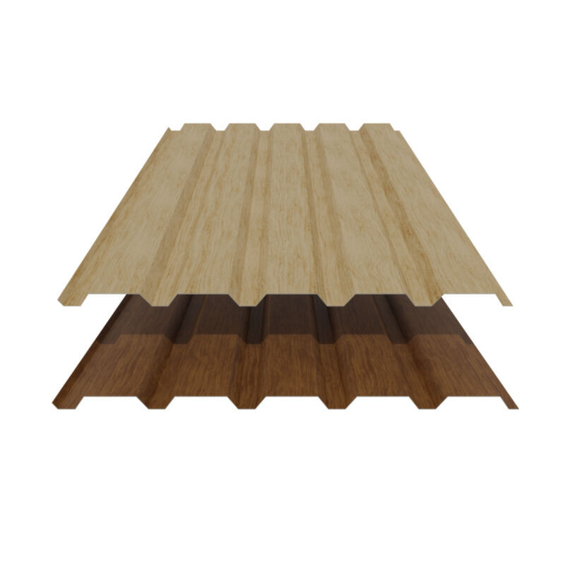 Trapezblech 35/207 Wand aus Stahl von Friedrich von Lien AG in Beige mit 35 µm Strukturpolyester-Beschichtung und 0,50 mm Materialstärke - Bild 1