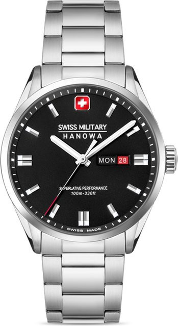 Swiss Military Hanowa Herrenuhr Roadrunner Maxed, Quarz, Edelstahl, 43 mm, Schwarz - Bild 1
