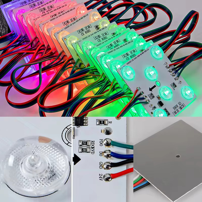 Adressierbares RGBIC LED-Modul WS2818B DC24V wasserdicht für Werbeschilder und Hintergrundbeleuchtung in Multicolour - Bild 3
