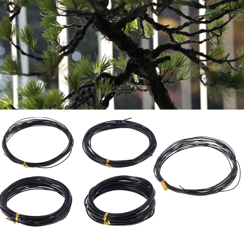 VKTECH Bonsai Draht aus eloxiertem Aluminium in Schwarz, 5m Länge zur Formgebung und Bindung deiner Bonsai-Pflanzen - Bild 6